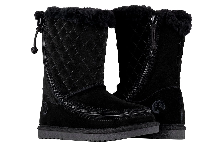 FINAL SALE - Black BILLY Cozy Quilt Lux Boots 1 FINAL SALE - Black BILLY Cozy Quilt Lux Boots