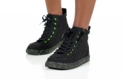 FINAL SALE - Black/Green Speckle BILLY Classic Lace High Tops -Billy Shoes Store BK22100 002 studio standing 2 940x614 9b6c7f84 a0d8 4857 a067 af4b3fe706b6