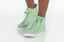 FINAL SALE - Green Gingham BILLY Classic Lace High Tops -Billy Shoes Store BK22100 330 studio standing 2 940x614 f97929a2 83f3 4b23 a97c 825a3e6c308f