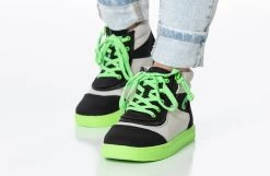 FINAL SALE - Black/Green BILLY Street Short Wrap High Tops -Billy Shoes Store BK22111 002 studio standing 2 940x614 b730aed4 b685 470c a5f6 d844789f0c78