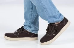 FINAL SALE - Men's Dark Brown/White Stitch BILLY Sneaker Low Tops -Billy Shoes Store BM22128 201 studio standing 1 940x614 15e8f664 ff78 4af8 880a 2755b2b1c5f9