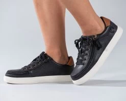FINAL SALE - Women's Black (Brown Mustache) BILLY Low Sneakers -Billy Shoes Store BW20007 002 Studio1 880x704 1