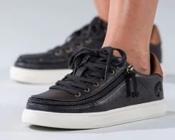 FINAL SALE - Women's Black (Brown Mustache) BILLY Low Sneakers -Billy Shoes Store BW20007 002 Studio3 880x704 1