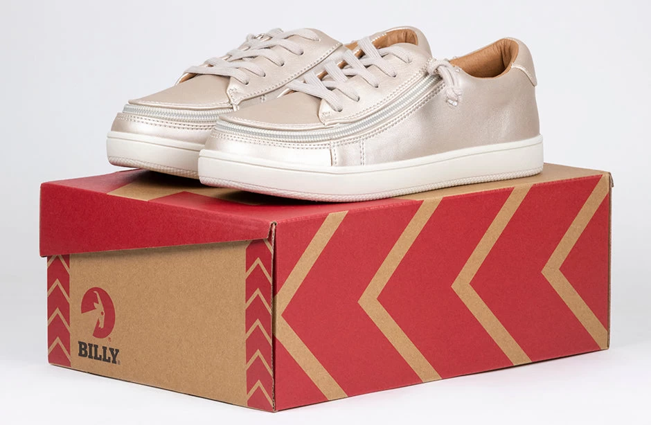 FINAL SALE - Women's Champagne BILLY Sneaker Low Tops 6 FINAL SALE - Women's Champagne BILLY Sneaker Low Tops - Image 6