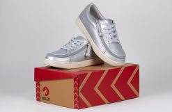 FINAL SALE - Women's Silver Grey Metallic BILLY Sneaker Low Tops -Billy Shoes Store BW22128 050 studio 3 940x614 792a13aa 2069 418d a0b4 803545aeb689