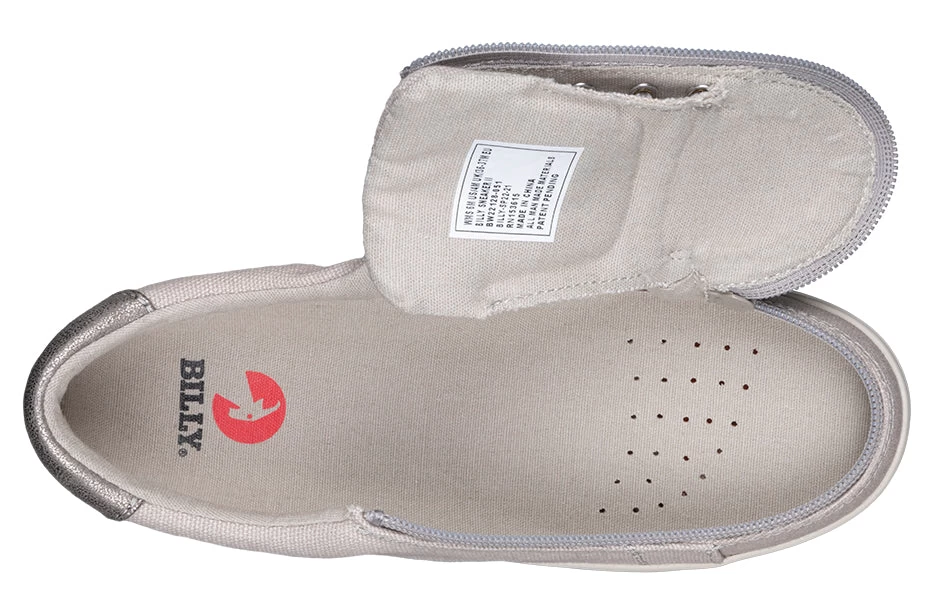 FINAL SALE - Women's Light Grey BILLY Sneaker Low Tops 4 FINAL SALE - Women's Light Grey BILLY Sneaker Low Tops - Image 4