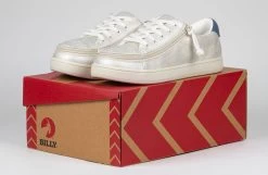 FINAL SALE - Women's White (Navy Mustache) BILLY Sneakers -Billy Shoes Store BW22128 101 studio 1 940x614 45cf5db7 fad8 4759 b579 dd8bac47c5c2