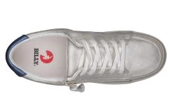 FINAL SALE - Women's White (Navy Mustache) BILLY Sneakers -Billy Shoes Store BW22128 101 top 940x614 0a7ae257 21bb 41ec af30 38681b2b7375