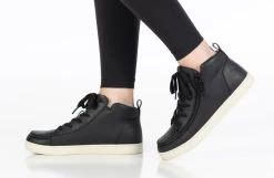 FINAL SALE - Women's Black BILLY Sneaker Lace Mid Tops -Billy Shoes Store BW22135 001 studio standing 1 940x614 a6ab9639 0ffb 461d a276 bda67faca0af