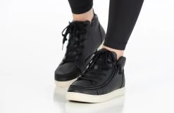 FINAL SALE - Women's Black BILLY Sneaker Lace Mid Tops -Billy Shoes Store BW22135 001 studio standing 2 940x614 6ed14d79 c7fe 459a a0be ee716a42eceb