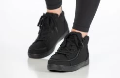 FINAL SALE - Women's Black To The Floor BILLY Sneaker Lace Mid Tops 19 FINAL SALE - Women's Black To The Floor BILLY Sneaker Lace Mid Tops -Billy Shoes Store BW22135 003 studio standing 2 940x614 7218d330 ff3e 4e64 97f7 6c0dc6df16af