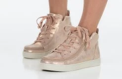 FINAL SALE - Women's Rose Gold BILLY Sneaker Lace Mid Tops -Billy Shoes Store BW22135 680 studio standing 2 940x614 13d74b55 0ea3 4179 b442 e5a47fe19c23