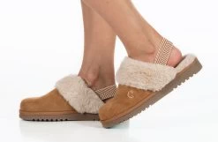 Women's Chestnut BILLY Cozy Sling Scuff -Billy Shoes Store BW22447 250 studio standing 1 940x614 6a802f48 57cd 45c7 97c1 e640282e73ec