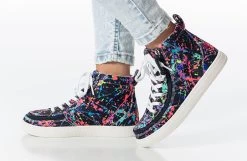 Sasha Splatter BILLY Classic Lace High Tops -Billy Shoes Store bk23100 009 studio standing 1 940x614 52633521306 o
