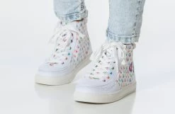 Rainbow Polka BILLY Classic Lace High Tops -Billy Shoes Store bk23100 111 studio standing 2 940x614 52633986195 o