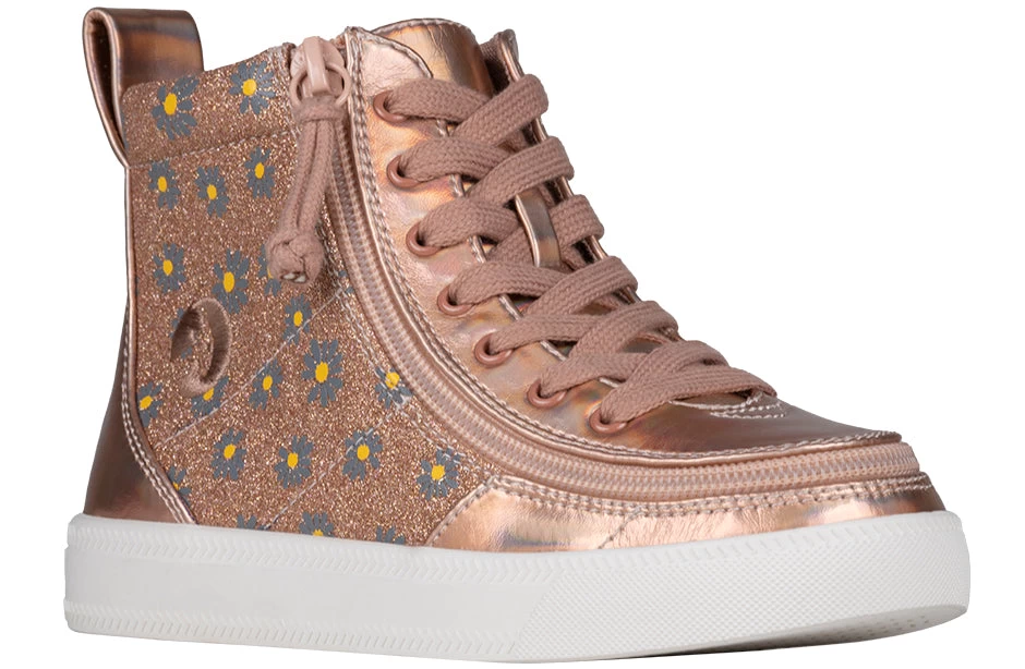 Rose Gold Daisy BILLY Classic Lace High Tops 1 Rose Gold Daisy BILLY Classic Lace High Tops